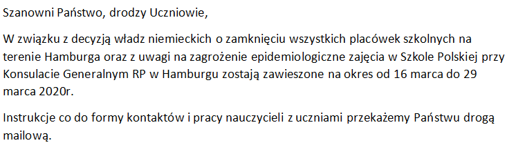 Zawieszenie zajęć